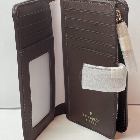 Kate Spade Lena Medium Bifold Wallet - Hot Fudge - NWT - Picture 3 of 5